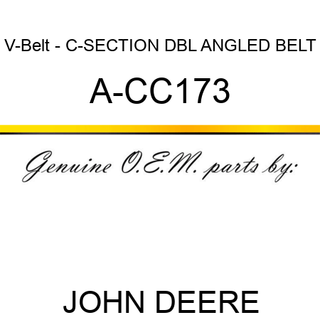 V-Belt - C-SECTION DBL ANGLED BELT A-CC173