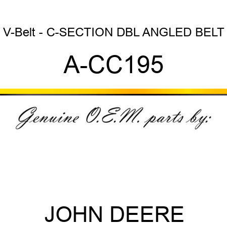 V-Belt - C-SECTION DBL ANGLED BELT A-CC195
