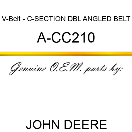 V-Belt - C-SECTION DBL ANGLED BELT A-CC210