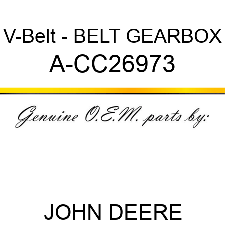 V-Belt - BELT, GEARBOX A-CC26973