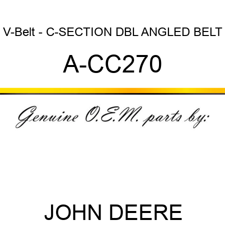 V-Belt - C-SECTION DBL ANGLED BELT A-CC270