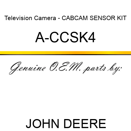 Television Camera - CABCAM SENSOR KIT A-CCSK4