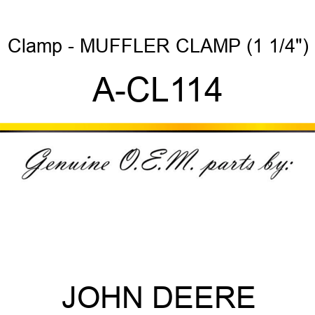 Clamp - MUFFLER CLAMP (1 1/4