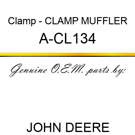 Clamp - CLAMP, MUFFLER A-CL134