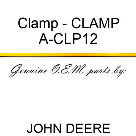 Clamp - CLAMP A-CLP12