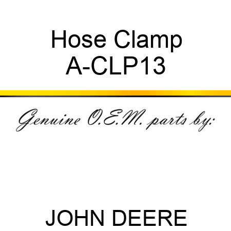 Hose Clamp A-CLP13