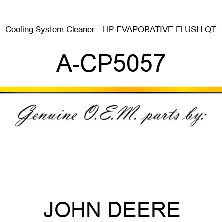 Cooling System Cleaner - HP EVAPORATIVE FLUSH QT A-CP5057