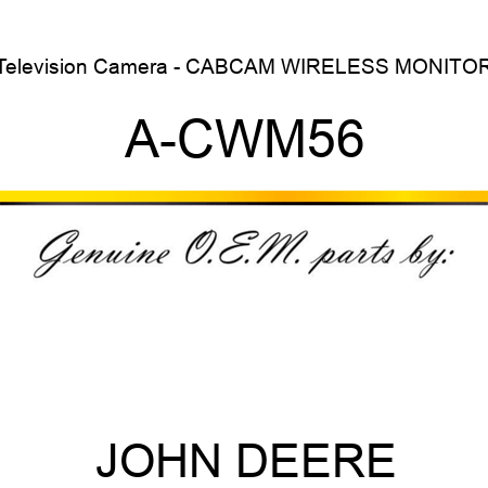 Television Camera - CABCAM WIRELESS MONITOR A-CWM56