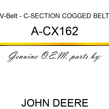 V-Belt - C-SECTION COGGED BELT A-CX162