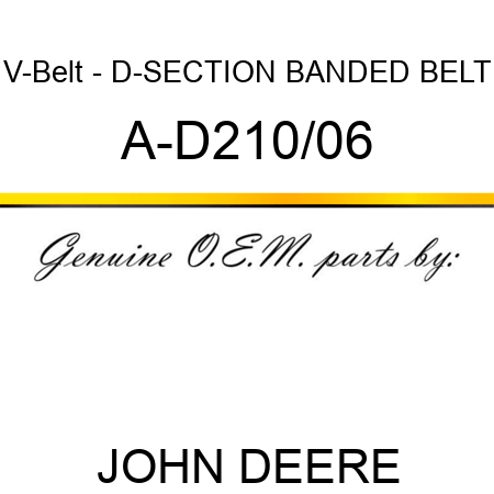 V-Belt - D-SECTION BANDED BELT A-D210/06