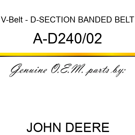 V-Belt - D-SECTION BANDED BELT A-D240/02