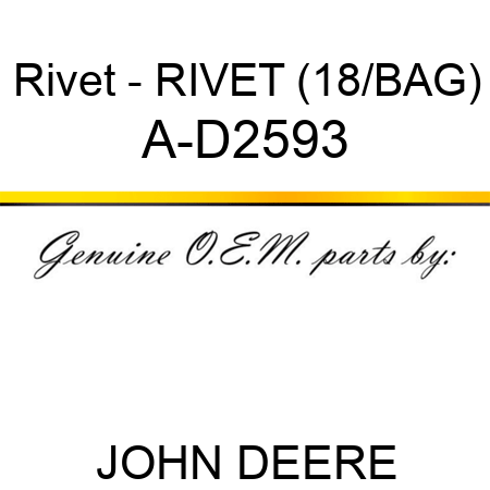 Rivet - RIVET (18/BAG) A-D2593