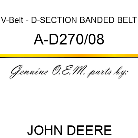 V-Belt - D-SECTION BANDED BELT A-D270/08