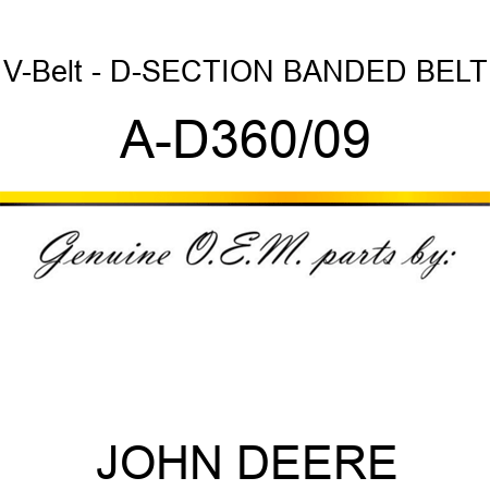 V-Belt - D-SECTION BANDED BELT A-D360/09