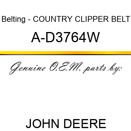 Belting - COUNTRY CLIPPER BELT A-D3764W