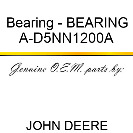 Bearing - BEARING A-D5NN1200A