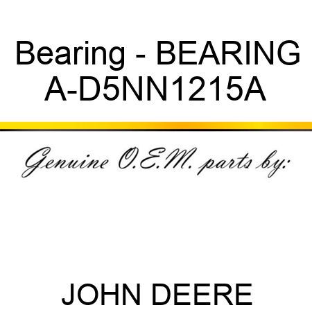 Bearing - BEARING A-D5NN1215A
