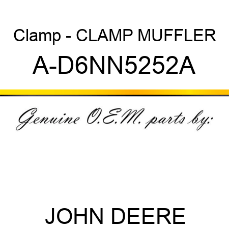 Clamp - CLAMP, MUFFLER A-D6NN5252A