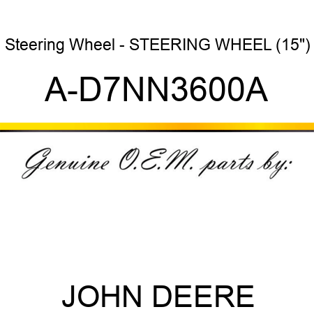 Steering Wheel - STEERING WHEEL (15