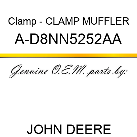 Clamp - CLAMP, MUFFLER A-D8NN5252AA