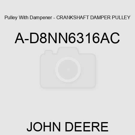 Pulley With Dampener - CRANKSHAFT DAMPER PULLEY A-D8NN6316AC