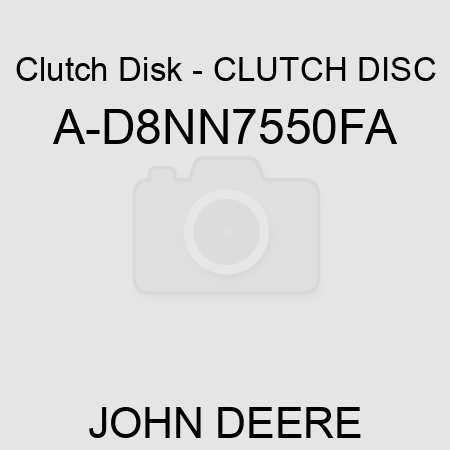 Clutch Disk - CLUTCH DISC A-D8NN7550FA