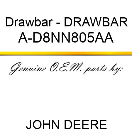 Drawbar - DRAWBAR A-D8NN805AA