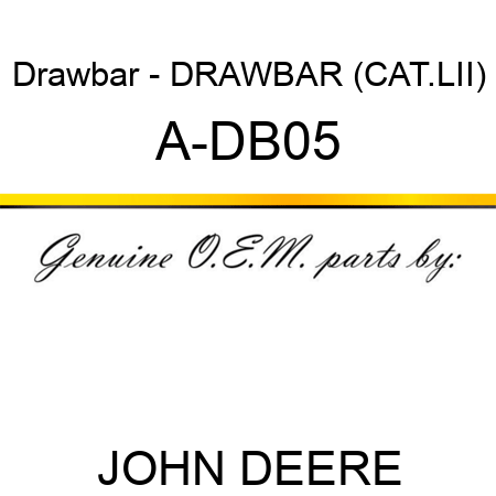 Drawbar - DRAWBAR (CAT.LII) A-DB05
