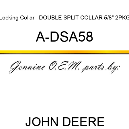 Locking Collar - DOUBLE SPLIT COLLAR 5/8