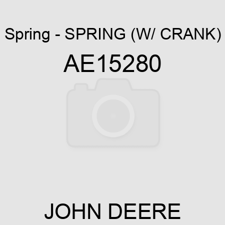 Spring - SPRING, (W/ CRANK) AE15280