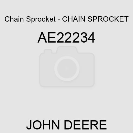 Chain Sprocket - CHAIN SPROCKET, AE22234