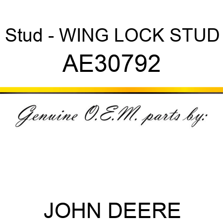 Stud - WING LOCK STUD AE30792