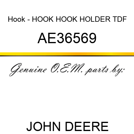 Hook - HOOK, HOOK HOLDER TDF AE36569
