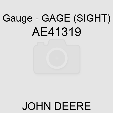 Gauge - GAGE (SIGHT) AE41319