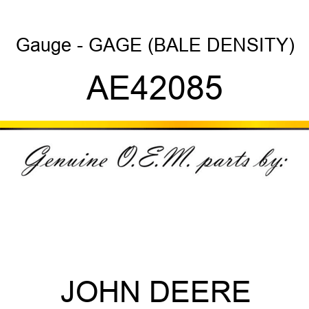 Gauge - GAGE (BALE DENSITY) AE42085