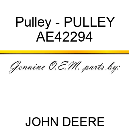 Pulley - PULLEY, AE42294
