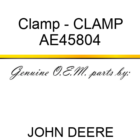 Clamp - CLAMP AE45804