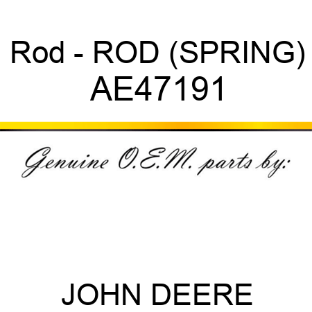 Rod - ROD (SPRING) AE47191