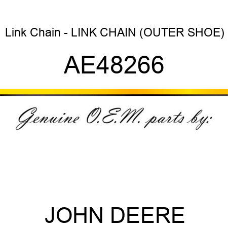 Link Chain - LINK CHAIN, (OUTER SHOE) AE48266