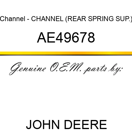 Channel - CHANNEL (REAR SPRING SUP.) AE49678