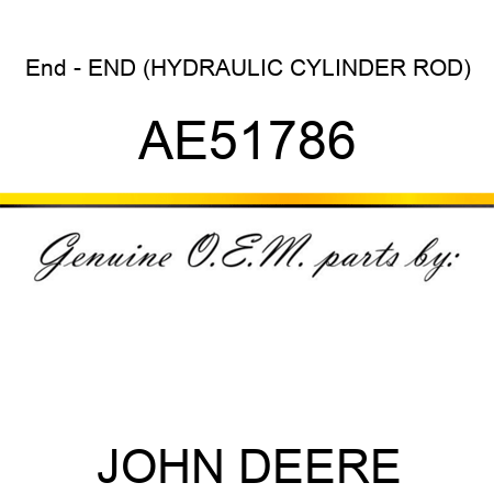 End - END (HYDRAULIC CYLINDER ROD) AE51786