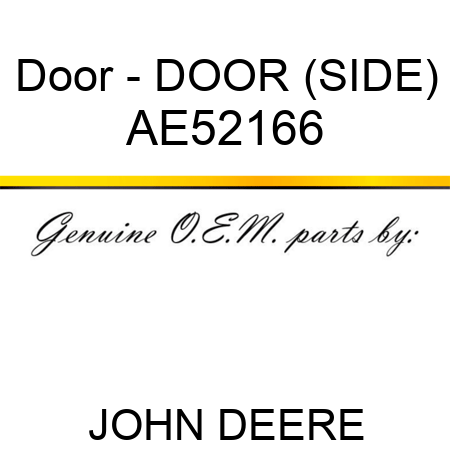 Door - DOOR (SIDE) AE52166