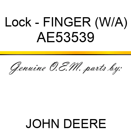 Lock - FINGER (W/A) AE53539