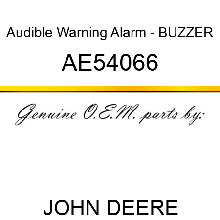 Audible Warning Alarm - BUZZER AE54066