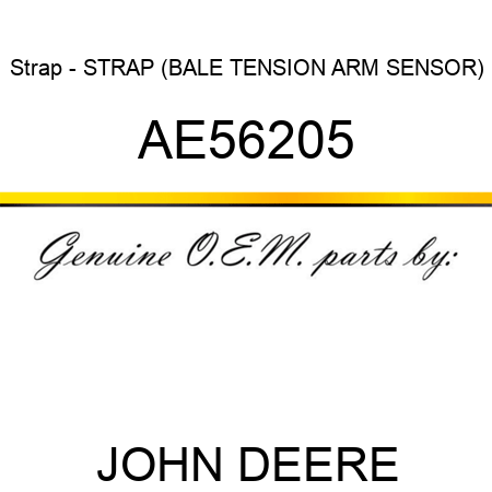 Strap - STRAP, (BALE TENSION ARM SENSOR) AE56205