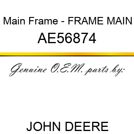 Main Frame - FRAME, MAIN AE56874
