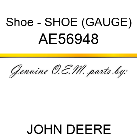 Shoe - SHOE (GAUGE) AE56948