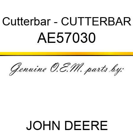 Cutterbar - CUTTERBAR AE57030