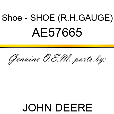 Shoe - SHOE (R.H.GAUGE) AE57665