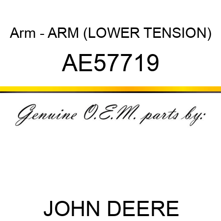 Arm - ARM, (LOWER TENSION) AE57719